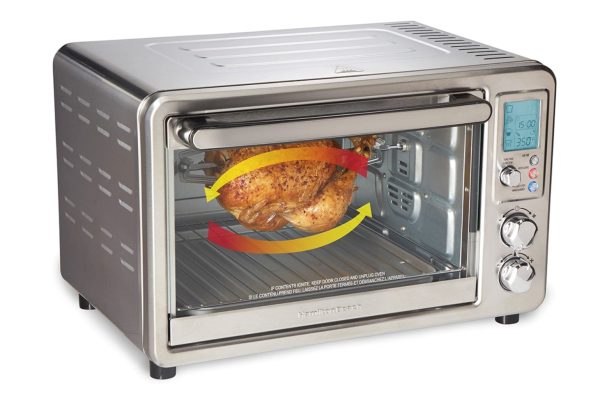 Hamilton Beach Sure-Crisp Digital Air Fryer Toaster Oven with Rotisserie - Certified Refurbished For Cheap