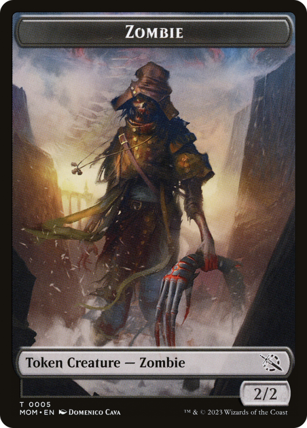 Treasure (21)    Zombie Double-Sided Token [March of the Machine Tokens] Hot on Sale