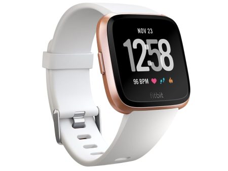 Fitbit Versa Smart Watch, Rose Gold  White , One Size - Certified Refurbished For Cheap