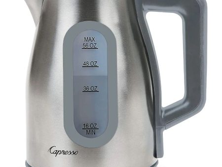 Capresso H20 Pro Water Kettle Brushed Stainless Steel - Certified Refurbished Hot on Sale