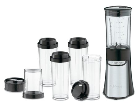 Cuisinart Compact Portable Blending Chopping BPA-Free Blender + 4 Travel Cups, 350 Watt, 32 oz. Black - Certified Refurbished Online now