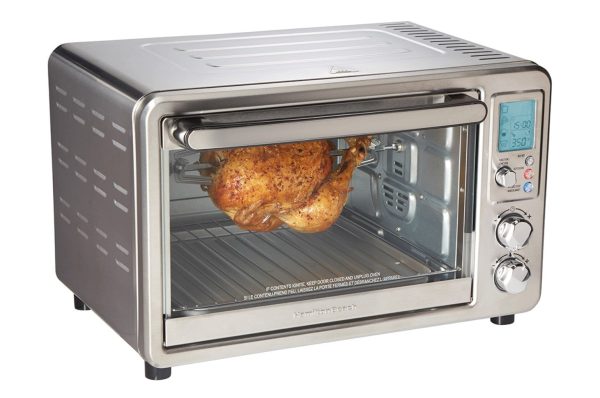 Hamilton Beach Sure-Crisp Digital Air Fryer Toaster Oven with Rotisserie - Certified Refurbished For Cheap