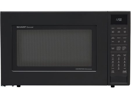 Sharp 1.5 CF 900W Matte Black Carousel Convection Microwave Oven - Certified Refurbished Cheap