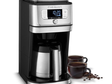 Cuisinart Fully Automatic 10 Cup Burr Grind & Brew Thermal Coffeemaker Silver - Certified Refurbished on Sale