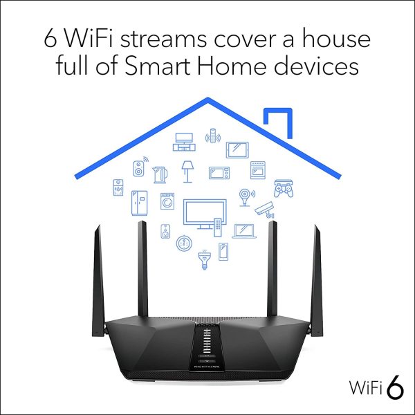 Netgear RAX50 Nighthawk AX6 6-Stream AX5400 WiFi 6 Router - Certified Refurbished on Sale