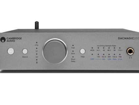 Cambridge Audio DacMagic 200M Stereo Digital to Analogue Converter DAC Preamp, Headphone Amplifier, Built-in Bluetooth, Lunar Grey - Certified Refurbished Cheap