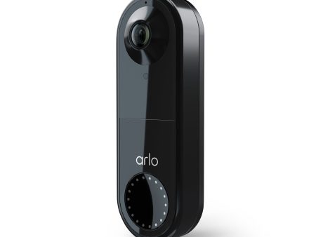 Arlo Wired Smart HD Video Doorbell Night Vision, Black - Certified Refurbished Cheap