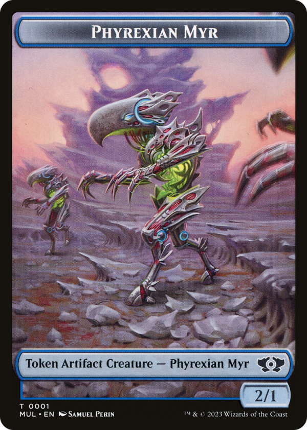 Phyrexian Myr    Dinosaur Double-Sided Token [March of the Machine Tokens] Fashion