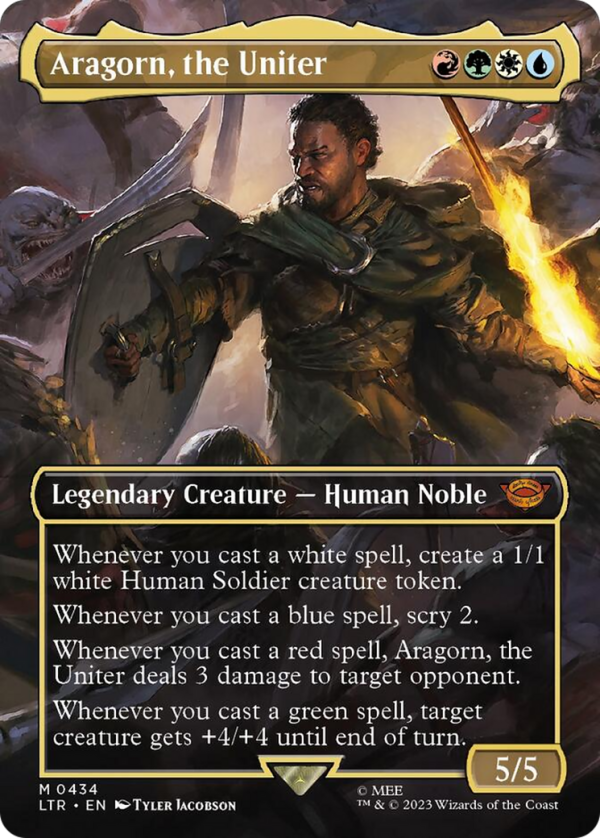 Aragorn, the Uniter (Borderless Alternate Art) [The Lord of the Rings: Tales of Middle-Earth] For Discount