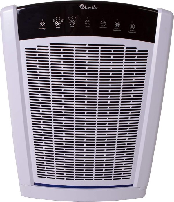 LivePure Bali Multi-Room True HEPA Console Air Purifier, Pearl White - Refurbished Sale