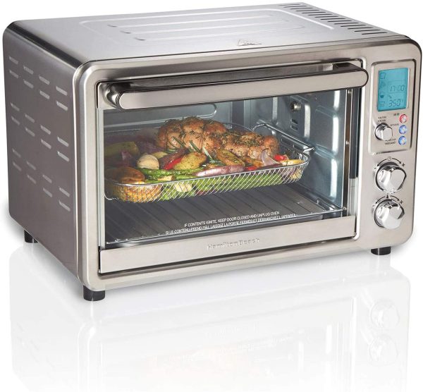 Hamilton Beach Sure-Crisp Digital Air Fryer Toaster Oven with Rotisserie - Certified Refurbished For Cheap