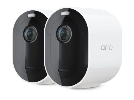 Arlo Pro 4 Spotlight Camera 2 Pack Wireless Security, 2K HDR, White - Certified Refurbished Fashion