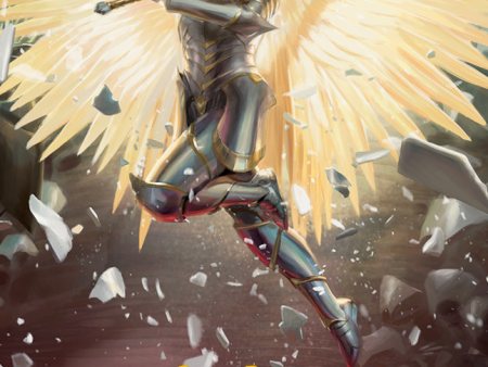 Archangel Elspeth Art Card (Gold-Stamped Signature) [March of the Machine Art Series] Hot on Sale