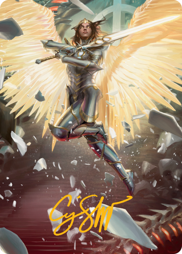 Archangel Elspeth Art Card (Gold-Stamped Signature) [March of the Machine Art Series] Hot on Sale