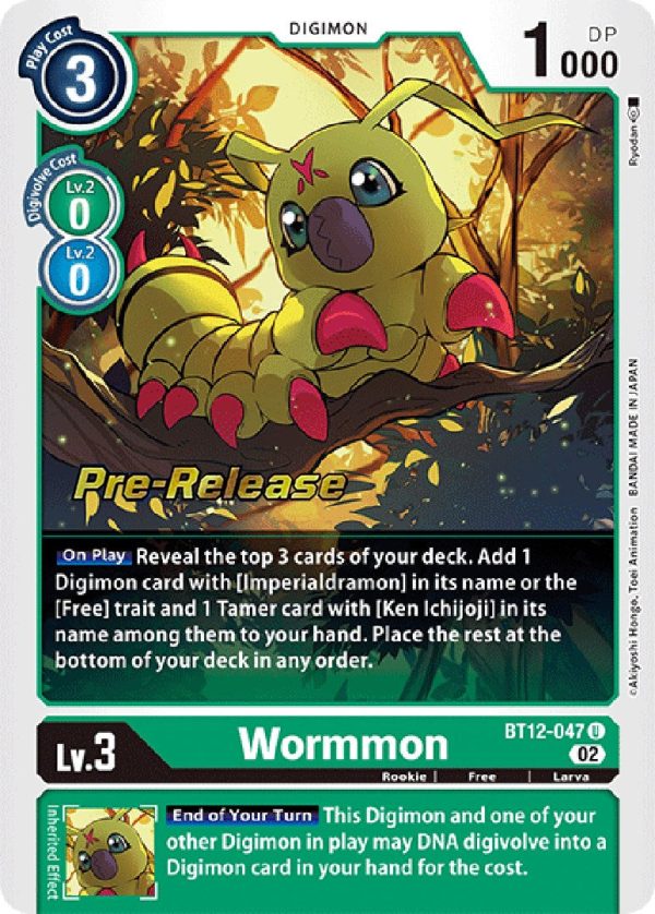 Wormmon [BT12-047] [Across Time Pre-Release Cards] For Cheap