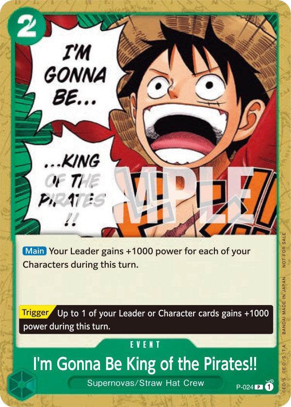 I m Gonna Be King of the Pirates!! [One Piece Promotion Cards] Online now