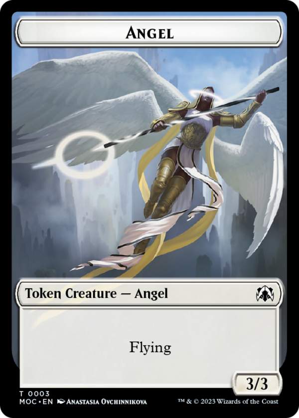 Angel (3)    Demon Double-Sided Token [March of the Machine Commander Tokens] Hot on Sale